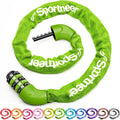 Sportneer Bike Lock - High Security 5-Digit Combination Chain Lock | Heavy Duty Keyless Design - 3.2/3.6/4ft