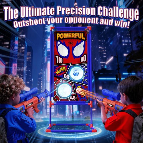 Hero-Style Shooting Toy Set - Indoor & Outdoor Action Game with 2 Air Pump Launchers | Perfect Gift for Boys Ages 3-12