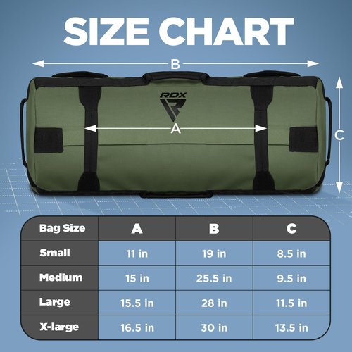 RDX Sandbag for Fitness Weights Training, Unfilled Power Bags with Handles, 5-200 LBs Adjustable Weighted Slam Bag for Strength Powerlifting Running Heavy Workout Home Gym Exercise, Sold AS UNFILLED