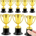 Mini Trophies - 8 Pcs 6-Inch Plastic Gold Trophy Cups for Kids Sports Tournaments & Party Favors
