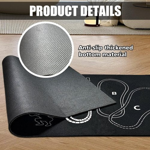 Squat Mat With Foot Position - Anti Slip Training Mat, Perfect for Leg and Abdominal Exercises. Squat Pads Can Activate Muscles and Prevent Sports Injuries,Lightweight and Portable.