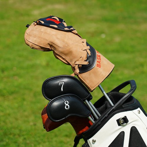Craftsman Golf Baseball Glove Style Synthetic Leather Brown Durable Golf Driver Headcover Cover fits up to 460cc