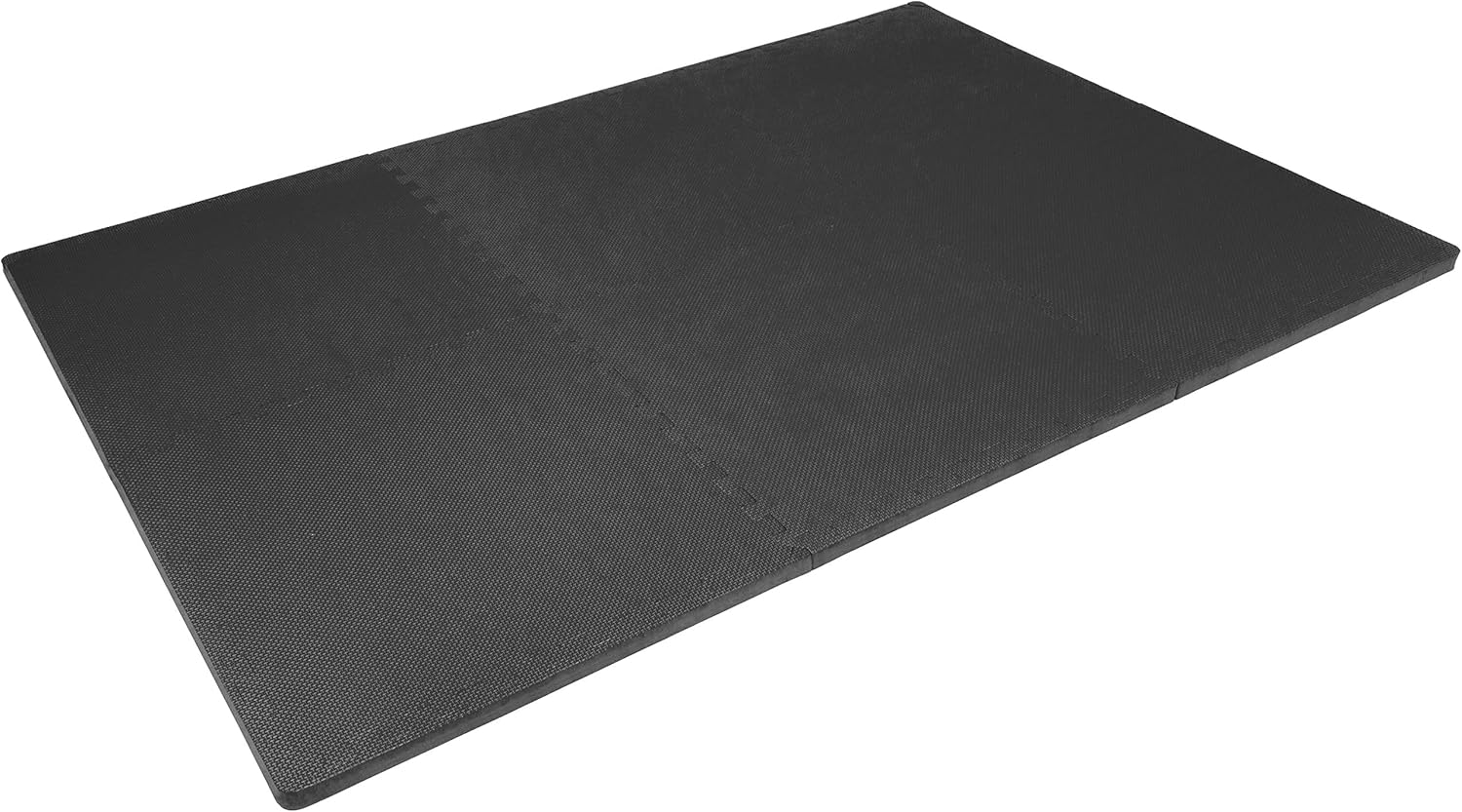ProsourceFit Extra Thick Exercise Puzzle Mat - 1-Inch EVA Foam Interlocking Tiles | Cushioned Flooring, Black, 24 SQ FT