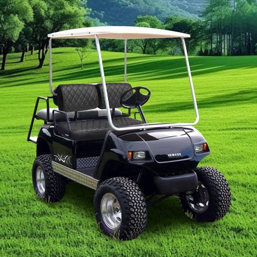 iLSKW Golf Cart Seat Covers for Yamaha G22 G8 G9 G16 G19 G2 Seat Cover OEM Front, Thinck Vinyl Leather with Convex Diamond Texure, Full Wrap-Around Design of Yamaha G22 Golf Cart Front Seat Cover