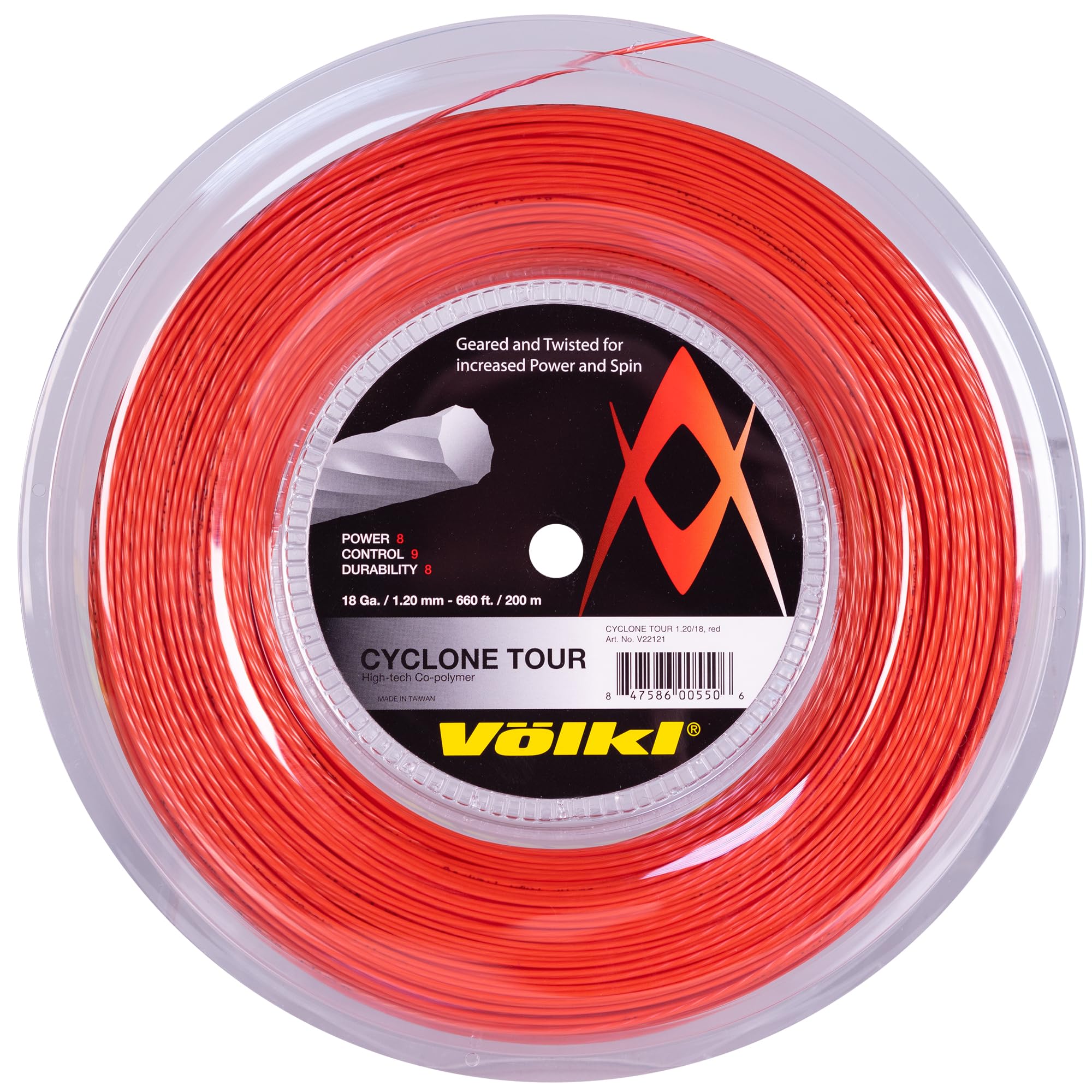 VOLKL Cyclone Tour | Tennis Racquet String | Spin & Control | Ten-Sided co-Polymer