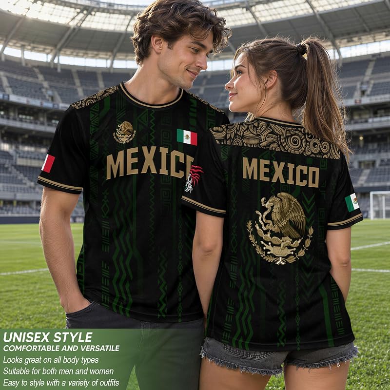 Mexico Soccer Jersey for Men & Women - Ds04+Large - Breathable Unisex Jersey