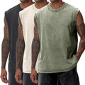 Yimoon Men's Tank Tops - Acid Wash Cotton Sleeveless Workout Tees | Loose Fit Gym Muscle Shirts