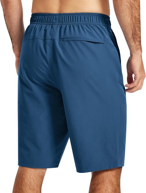 AIRIKE Mens Swim Trunks with Compression Liner 9"/11" Quick Dry Board Shorts Bathing Suits Beach Shorts with Zipper Pockets