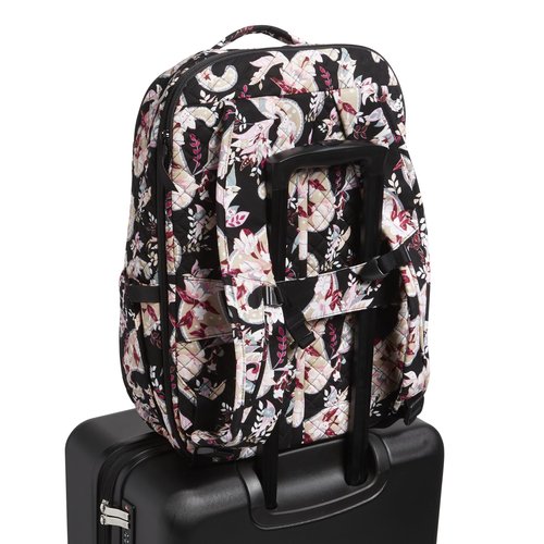 Vera Bradley Women's, Cotton Large Travel Backpack Travel Bag, Botanical Paisley, One Size