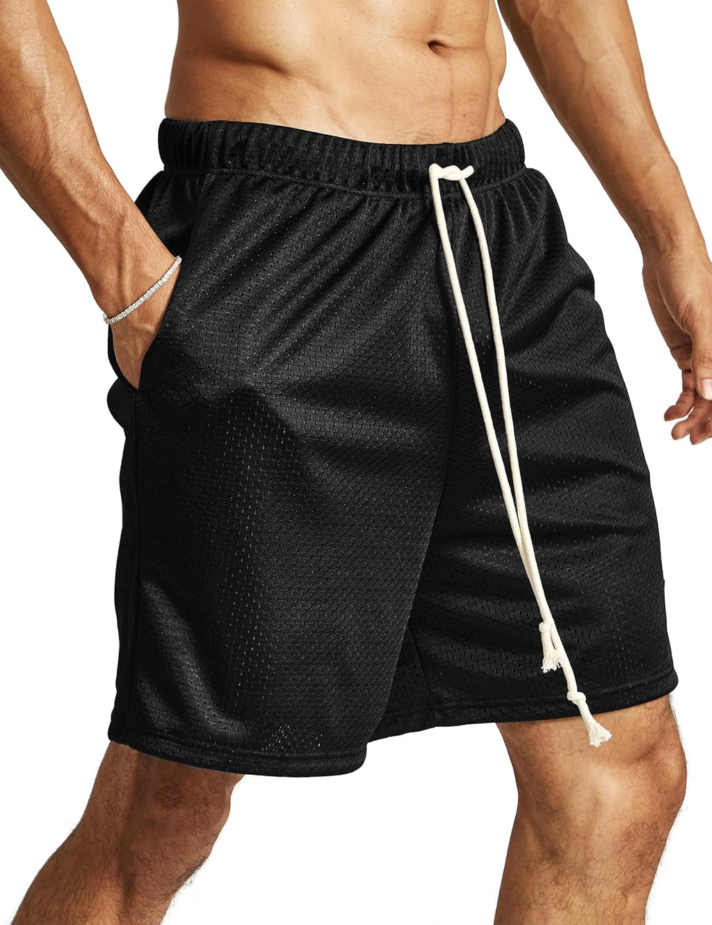 Ouber Men's Gym Shorts - Mesh Dry Fit Performance with Pockets for Basketball Workouts