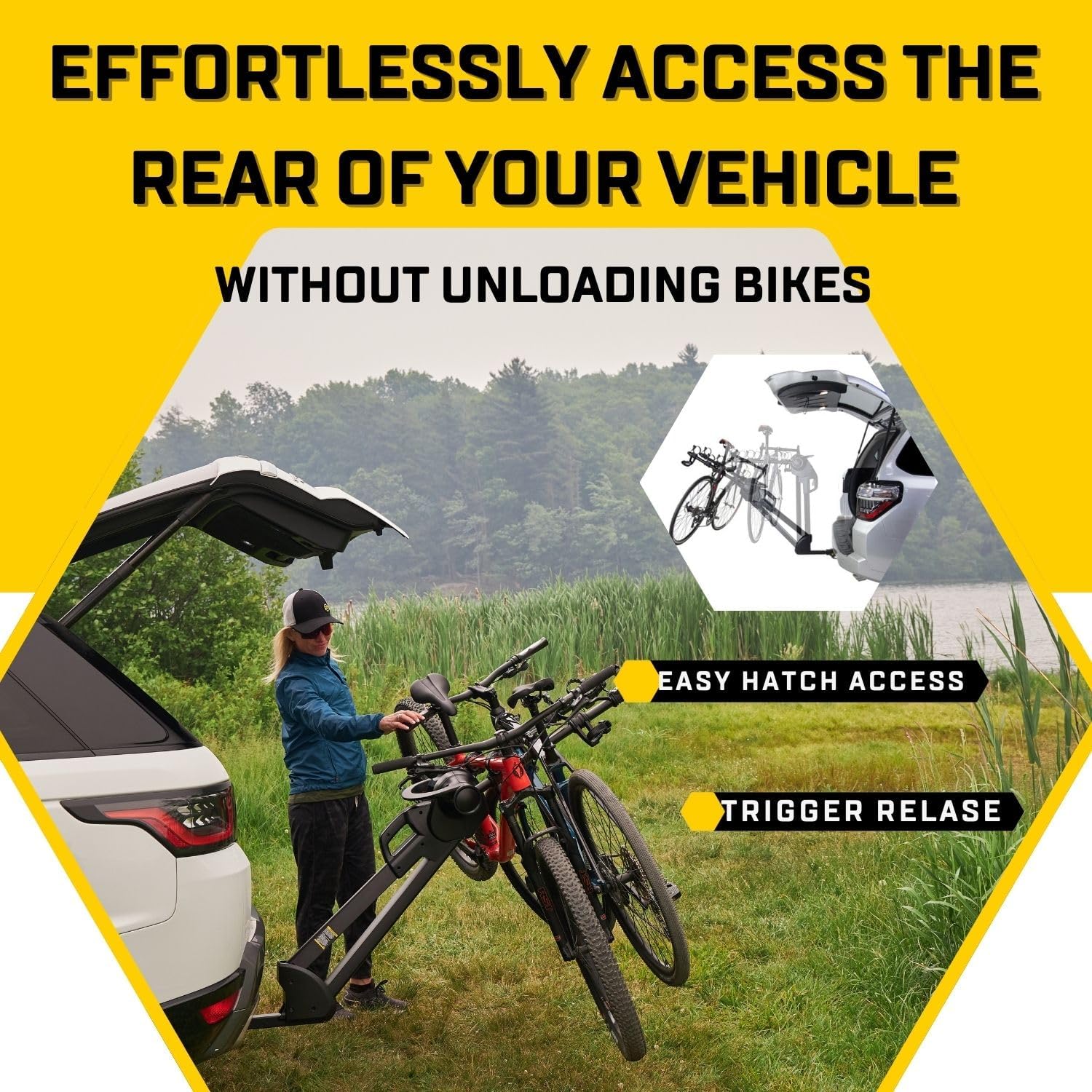 Saris Glide EX Bike Rack - Premium Hitch-Mounted Design for 2 Bikes | Durable & Easy to Use