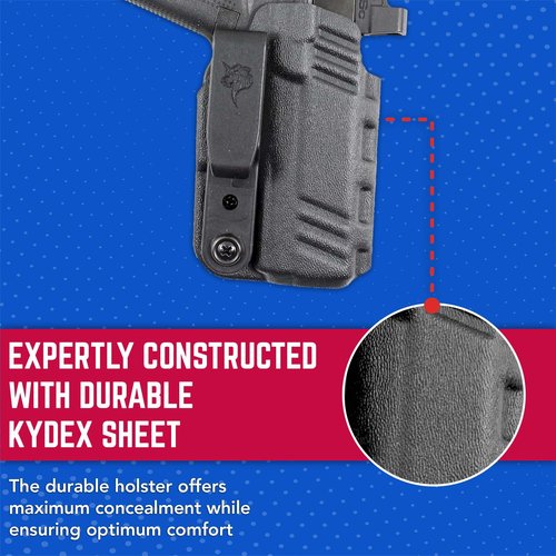 DeSantis Slim-Tuk Holster, Black, FITS: 43 43X, 43X MOS W/ RED DOT SIGHT, 43X MOS W/OUT RED DOT SIGHT
