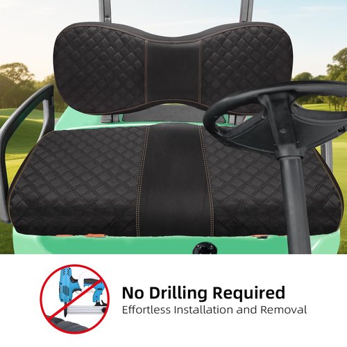 Roykaw 1680D Oxford Cloth Golf Cart Seat Cover Compatible with Yamaha G29/Drive2 Front Seat, G29 Bottom and Seat Back Cover, Anti-Scratch, Easy Installation