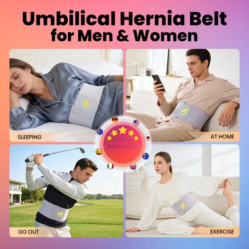 gagaiuco Umbilical Hernia Belt for Men & Women, Abdominal Binder Adjustable Truss Support with Compression Pads for Naval, Ventral, Incisional, Epigastric, Belly Button Hernias, Pre Post Surgery,Super Breathable-L