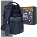 M2C® PREMIUM Magnetic Gym Bag – Holds Up to 12 lbs – Gym Pouch with Water Bottle, Cup & Wallet Pocket, Phone Storage, Key Clip, Adjustable Sling Strap – Ideal for Sports, Work & Travel