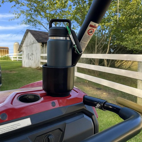2 Pack Golf Cart Heater Propane Cup Holders, Universal Golf Cart Cup Holder for Outdoor, Fits 18-40 oz Water Bottles, Upgraded Accessories, Replacement Holder for 1 lb Portable Propane Heater, Black