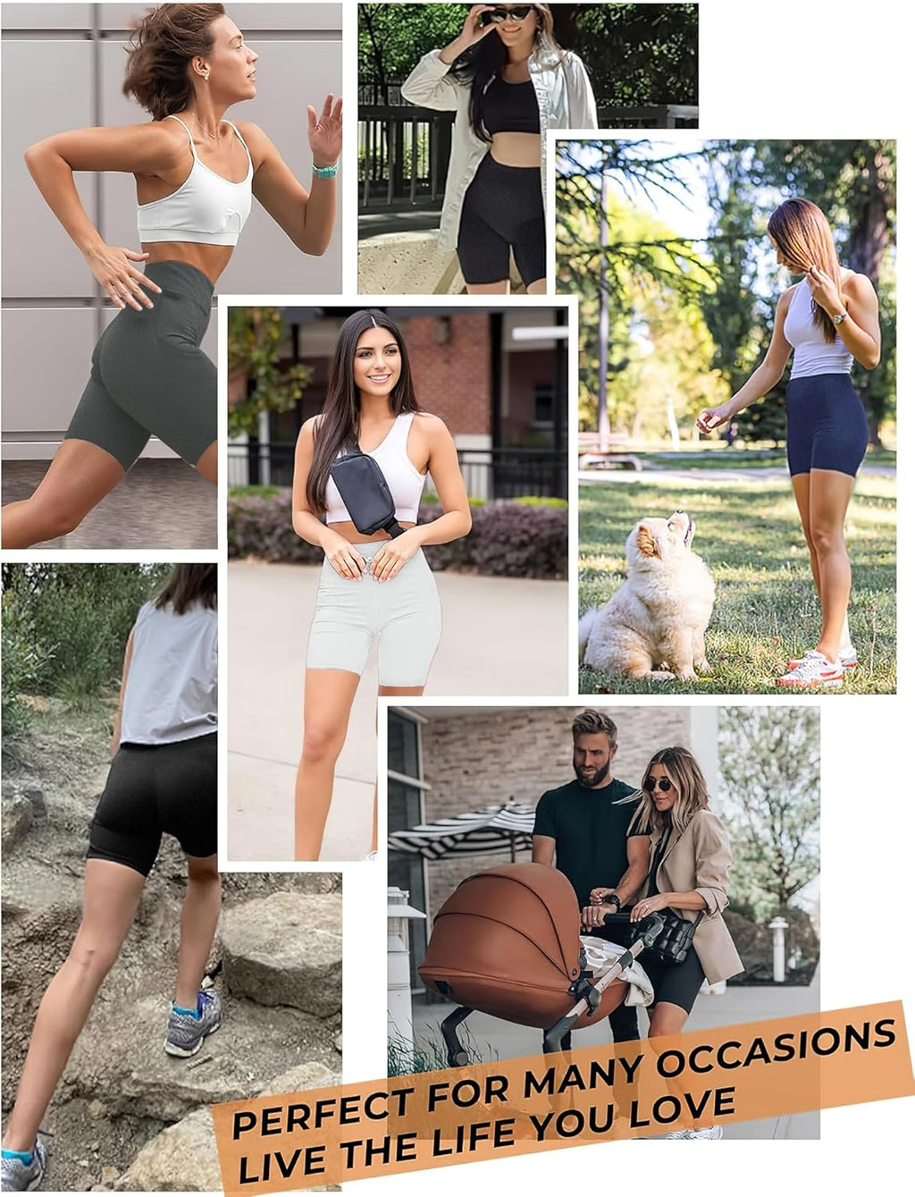 Skiennix Women's High-Waisted Biker Shorts - Tummy Control, Stretchy Spandex, Pockets | Ideal for Yoga & Gym
