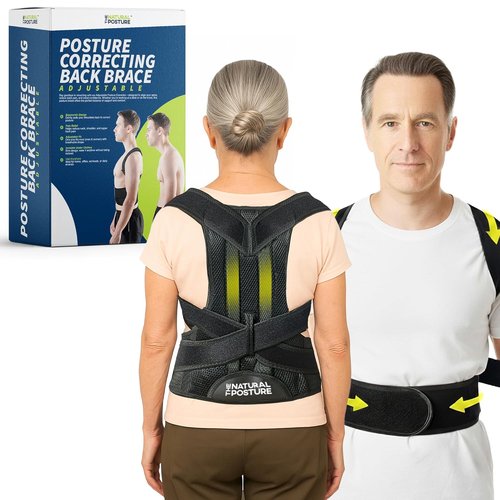 Natural Posture Posture Corrector - Adjustable Lumbar Back Brace & Shoulder Straightener for Comfort