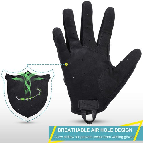 AXBXCX Touch Screen Tactical Gloves Men Full Finger Gloves Protection for Airsoft Paintball Driving Motorcycle Hiking Sports Black Small