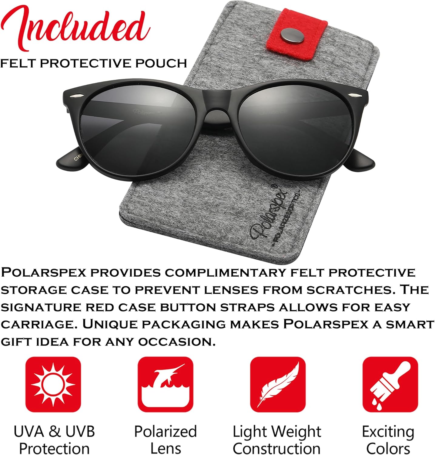 PolarSpex Polarized Sunglasses for Women Retro Classic Cateye Sunglasses for Women, UV Protection for Driving & Fishing