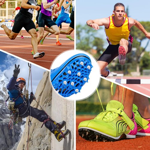 3/8 Inch Track Spikes,200 Pcs Stainless Steel Pyramid Shoe Spikes with Spike Wrench for Track and Cross Country,Replacement Spike for Sprint Sports Short Running Shoes
