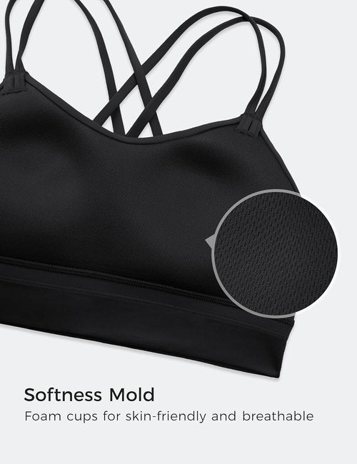 CRZ YOGA Longline Sports Bra - Soft Butterluxe Fabric with Double Spaghetti Straps | Women's Yoga Crop Top
