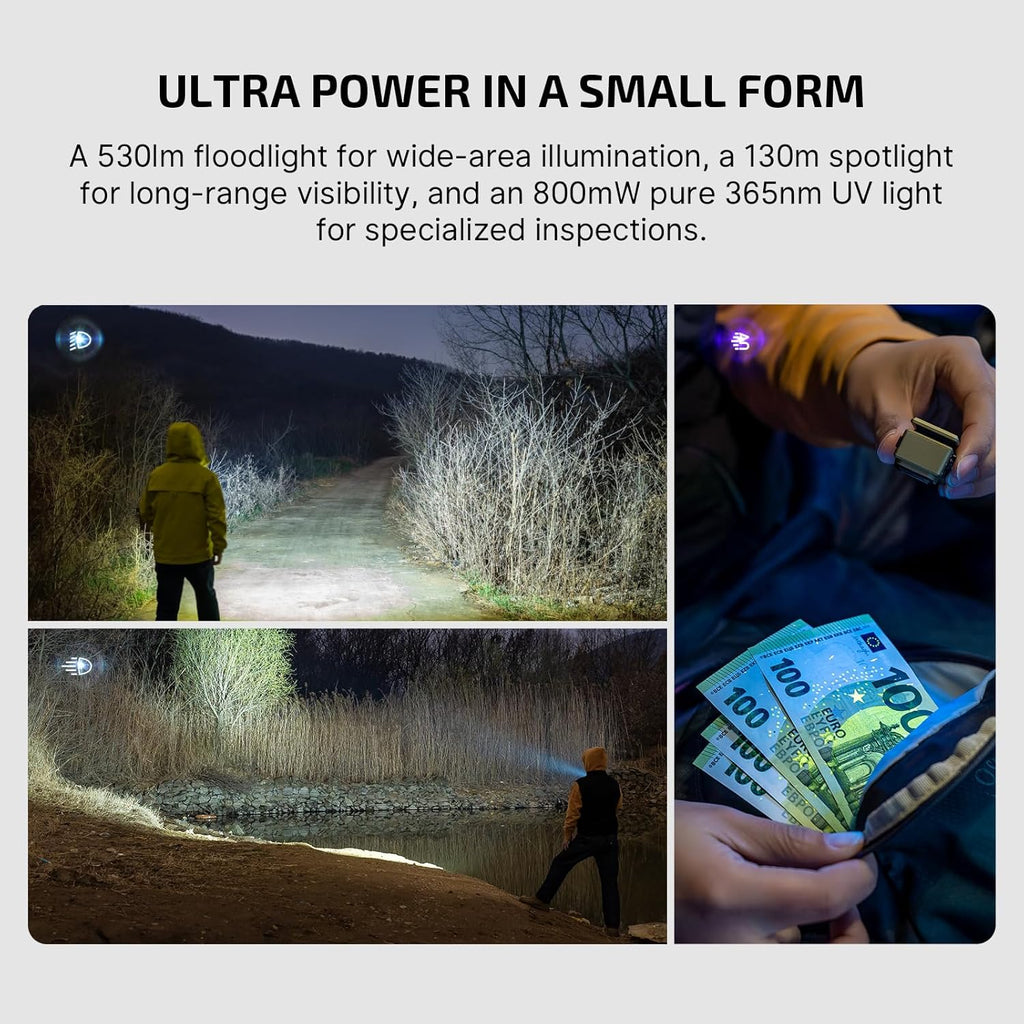 OLIGHT iMini 2 EDC Rechargeable Keychain Flashlight - Compact & Versatile Clip-On Light Bundle
