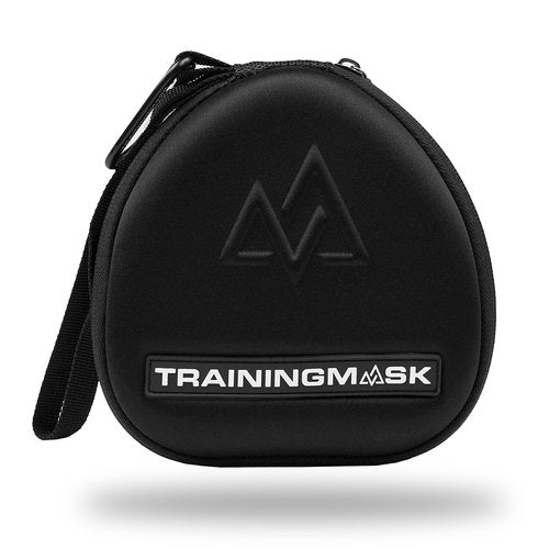 TRAININGMASK Hard Carry Case with Quick Zip Pouch - Internal Soft webbing for Any Workout Mask, Cardio and Endurance Mask, Fitness Mask, Breathing Resistance Mask, Running Mask … (Black)