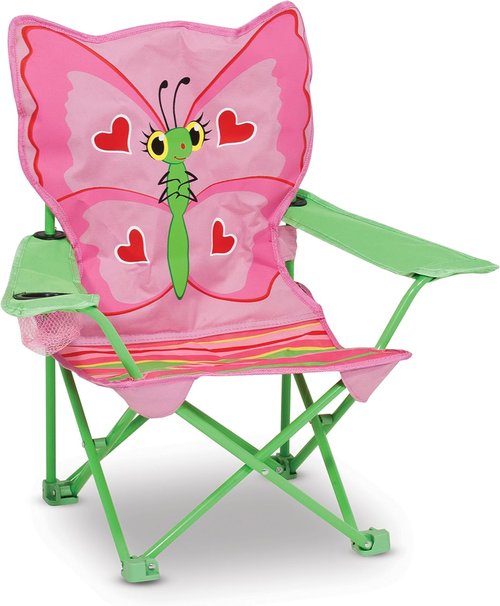 Melissa & Doug Bella Butterfly Outdoor Chair - Comfortable & Fun for Kids | Perfect for Playtime