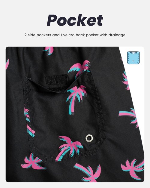 Maamgic Men's Swim Trunks - Quick Dry Bathing Suits with Mesh Lining | 7-Inch Funny Swim Shorts