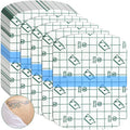 Nuanchu 100 Pieces Stretch Adhesive Bandages Large Waterproof Adhesive Dressing Bandages Transparent Protective Dressing Tape Film for Body Health(Square Style)