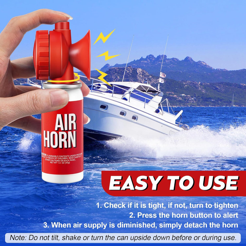 Saillong 1.4oz Boat Air Horn - Loud Marine Safety Horn for Emergency Use | Compact Design for Sporting Events