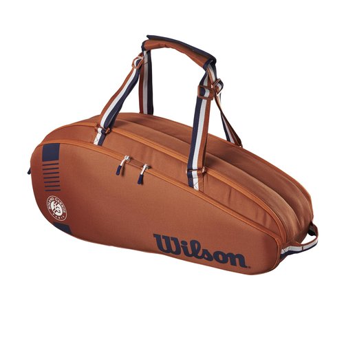 Wilson Roland Garros Team Tennis Racket Bag - Clay/Navy, Holds up to 6 Rackets