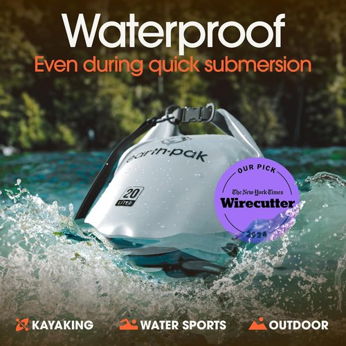 Earth Pak Waterproof Dry Bag - Roll Top Backpack Keeps Gear Dry for Kayaking | Includes Waterproof Phone Case