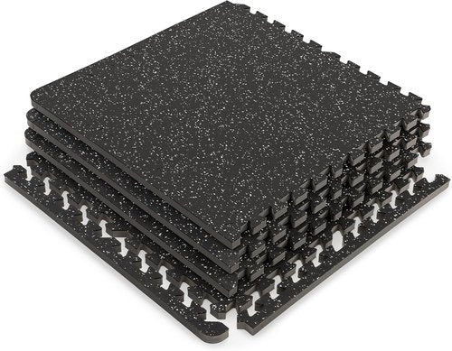 Marcy Interlocking EVA Foam Gym Floor Mat - Dual Density Rubber for Exercise Equipment | 40" Size