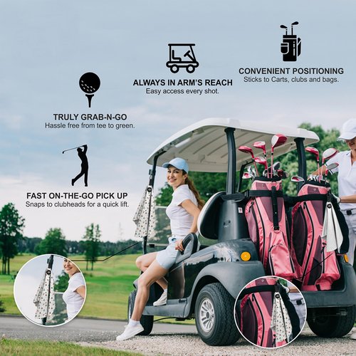 Magnetic Caddy Shack Parody Funny Golf Towel – Large 16"x24" Microfiber Waffle Clean Golf Club Ball Magnet Clip Hang Bag Cart Strong Premium Strength Ultra Absorbent Gear Men