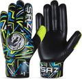 SAZ Soccer Goalie Gloves - Youth Football Goalkeeper Gloves with 4mm Latex Super Grip Palms
