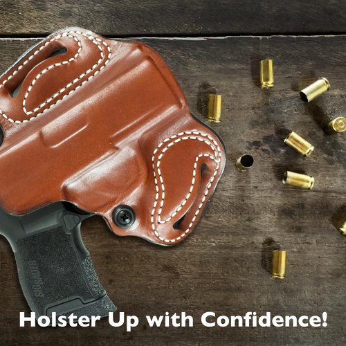 DeSantis Gunhide 086, Mini Slide, Belt Holster, Fits SIG SAUER P365, RH, Tan Leather 086TA8JZ0