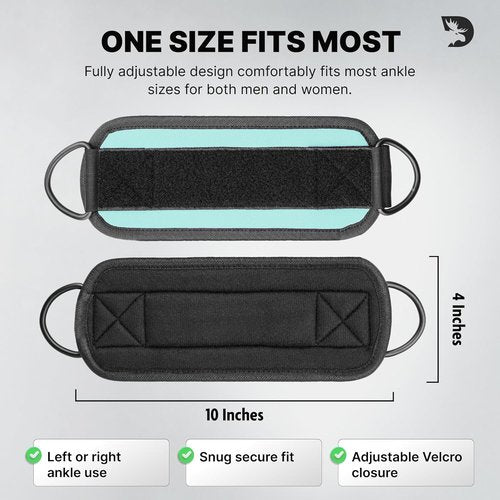 DMoose Fitness Ankle Strap - Premium Padded Cuffs for Cable Machines | Ideal for Booty Workouts & Leg Extensions