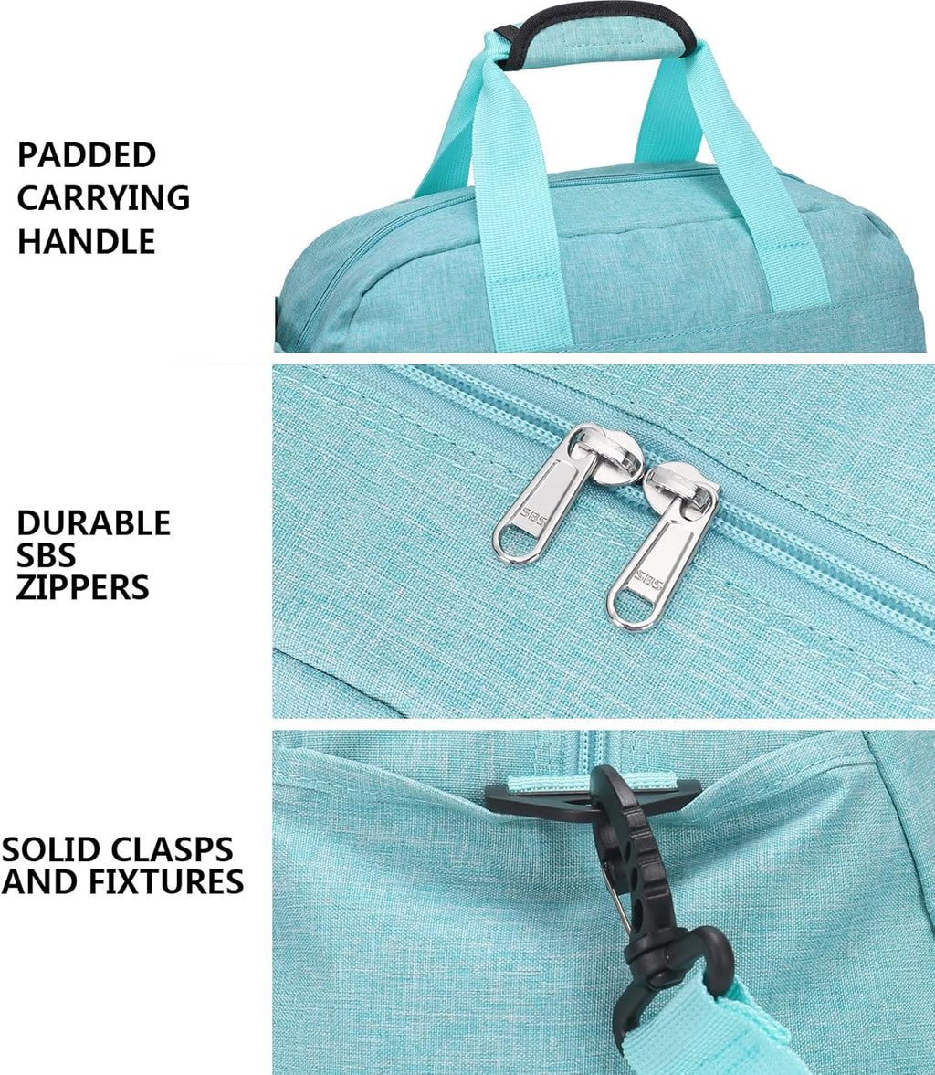 Skiennix 14-Inch Mini Duffel Bag - Lightweight Gym Bag for Travel | Stylish Light Green Design