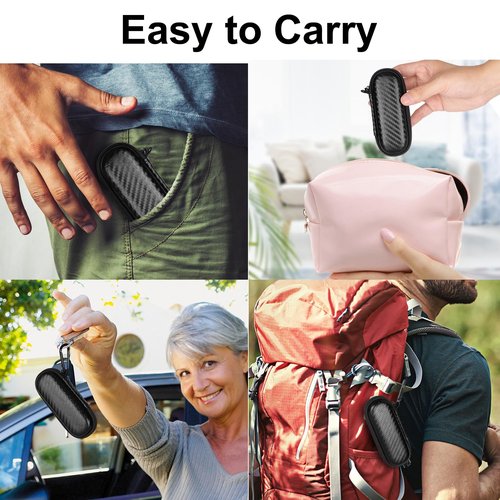 Case for Kardiamobile EKG Monitor, Compatible with Kardia Mobile EKG Heart Monitor, Hard Travel Box for Alivecor Kardiamobile 6L & 6L Max, Pill Box and Carabiner Clip Included