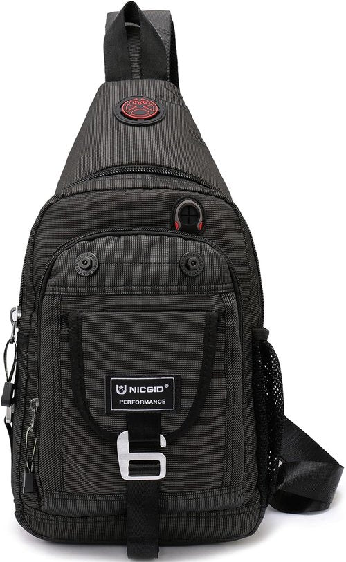 NICGID Sling Bag - Versatile Crossbody Backpack for Tablets & Laptops | Ideal for Outdoor Hiking