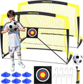 Happy Jump Portable Soccer Goal - 7x5 FT & 5x3.6 FT | Durable Design for Youth Ages 6-14, Easy Setup