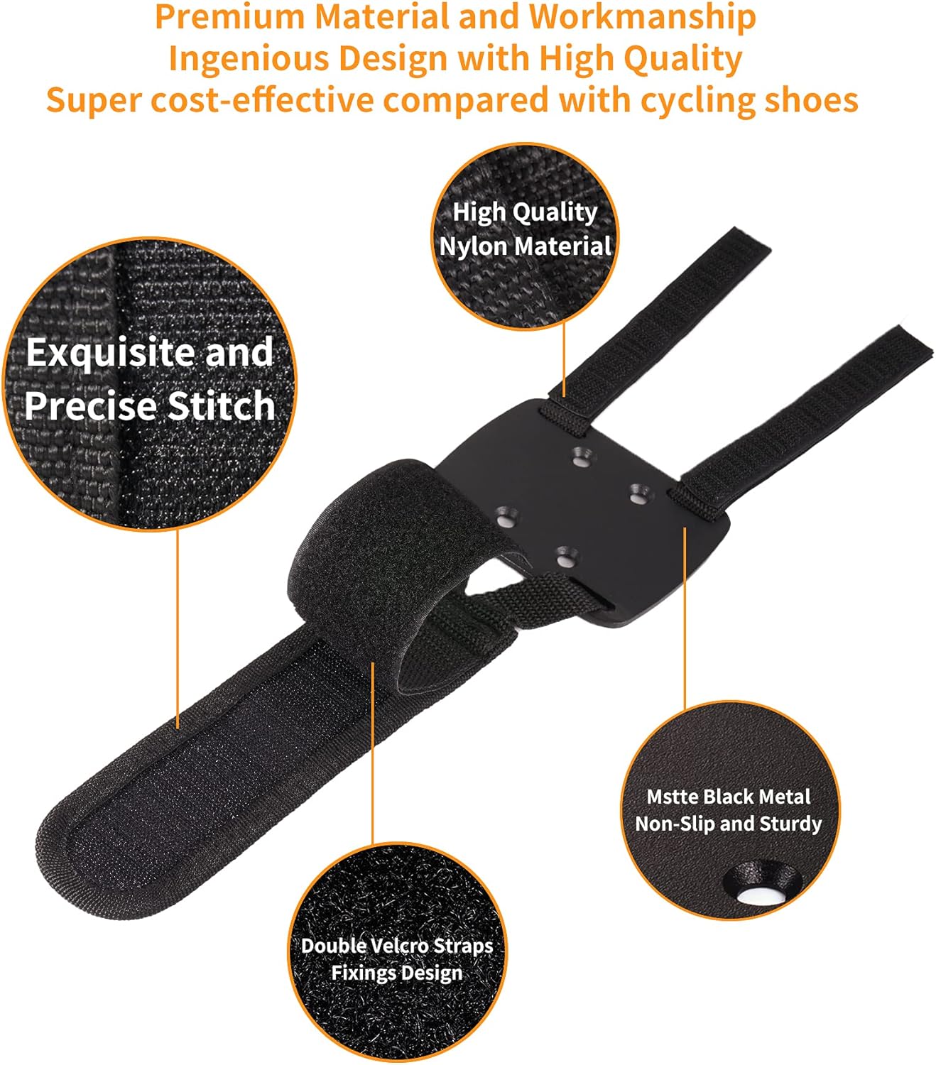 Peloton Toe Clips - Adjustable Metal Pedal Adapters for Sneakers | Indoor Cycling Fitness Accessory