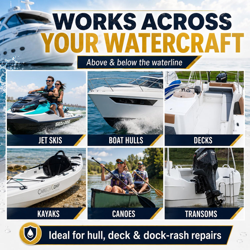 Ankita White Gel Coat Repair Kit for Boats, UV-Resistant Marine Fiberglass Repair Kit for Hulls, Jet Skis, Kayaks, Boat Gelcoat Repair Kit to Fix Scratches, Deep Cracks, Gouges, Chips, Screw Holes