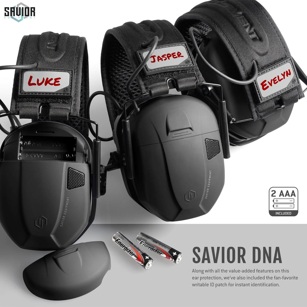 Savior Equipment Apollo Electronic Earmuffs - Noise Cancelling Headset with Gel Ear Pads, 24dB NRR