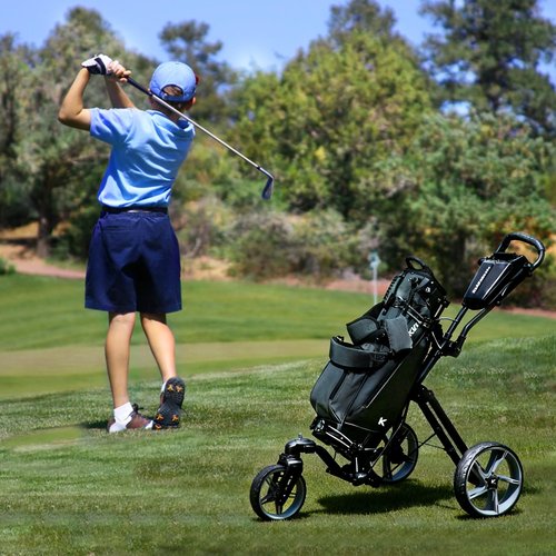 KVV Junior Golf Bag, Lightweight Golf Stand Bag for Young Players for Ages 3-5,6-8,9-12 (Charcoal, Ages 8-12)