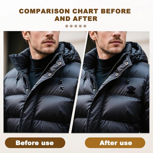 Azobur Down Jacket Repair Patches - Waterproof, Self-Adhesive Nylon for Puffy Jackets | 2 Black Patches