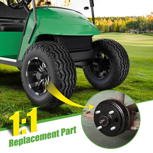 10L0L Golf Cart Spline Brake Drum Assembly with 1 Inch Large Hole 30 Teeth, for 4 Cycle Gas 1991-Up EZGO TXT, RXV, Marathon, Medalist, Columbia, OEM 21807 G1, 41843-94 (2 Pack)