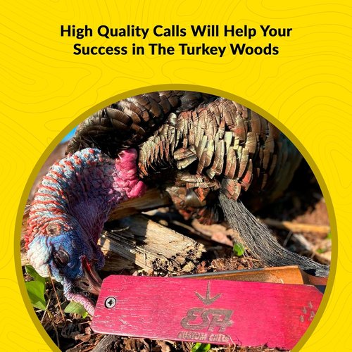 ESH Custom Calls Turkey Box Call - Realistic Wooden Gobbler Caller for Hunting | Ideal for Beginners & Pros